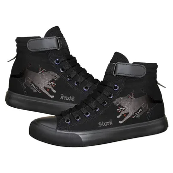 

High-Q Unisex Game of Thrones House plimsolls canvas shoes rope soled shoes punk rock Game of Thrones Lannister Canvas Shoes