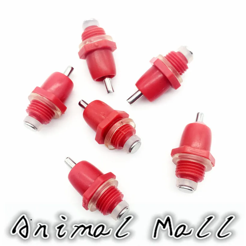 

60 Pcs Chicken Quail Spring Type Red Nipples Drinking Fountain Chicken Innerspring Poultry Farming Equipment