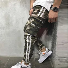 New Men Cotton Sweatpants 2018 Camouflage Pocket Style Gyms Fitness Casual Fashion Slim Trousers Male Jogger Brand Pants