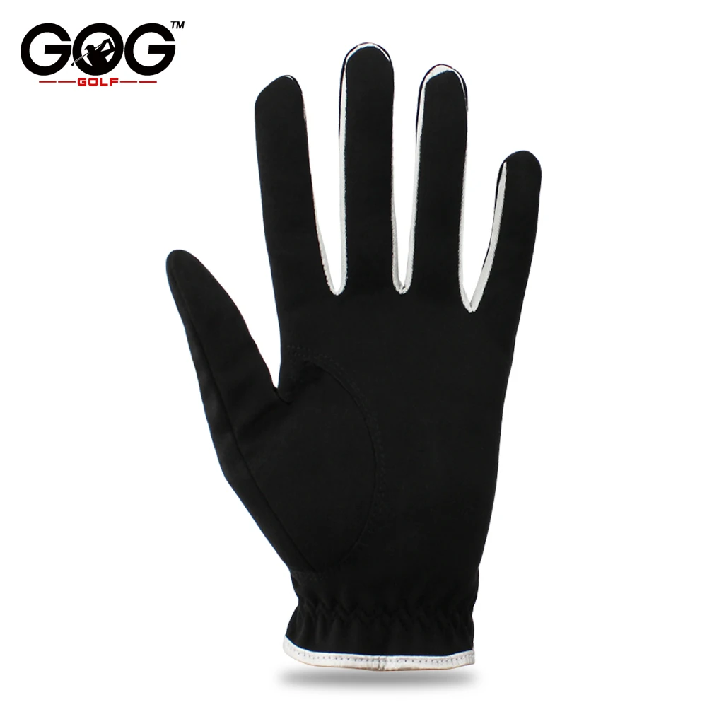 6 шт. GOG мужские перчатки для гольфа дышащие черные мягкие тканевые перчатка для гольфа одежда на левой руке Прямая поставка