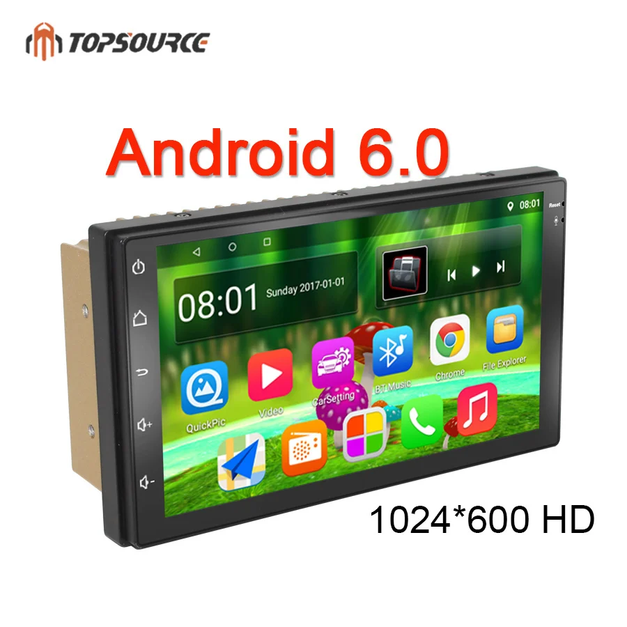 

TOPSOURCE Car Radio 7 inch Universal RDS 2 Din Android 6.0 Car DVD Player 1G NAVIGATION For VW Nissan Car Multimedia Player