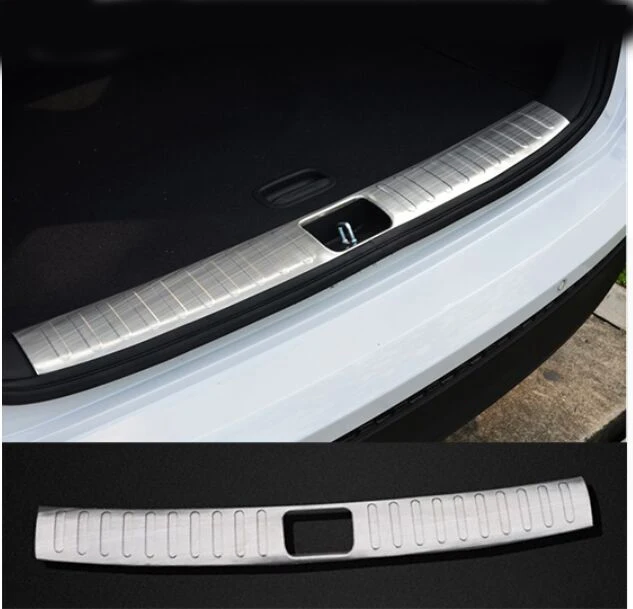 

ACCESSORIES FIT FOR Hyundai TUCSON 2015 2016 TL REAR BUMPER PROTECTOR CARGO BOOT SILL PLATE TRUNK LIP