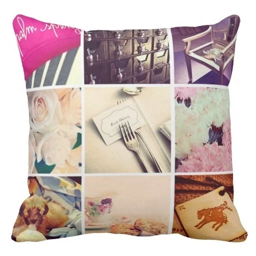 Fashion Cushions Create Your Own Instagram Throw Pillow Case Size