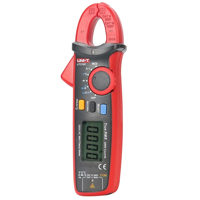 

UNI-T UT210C Clamp Meters digital clamp meter True RMS Auto-Range clamp meter ac dc Temperature Test clamp meter multimeter