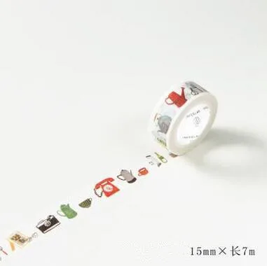 1 шт. 100 видов клейкой ленты японской Васи клейкой ленты Diy Скрапбукинг Стикеры канцелярские товары школьные принадлежности - Цвет: Kitchen small things