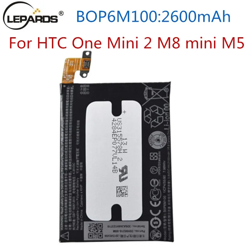 

100% Original m8 mini bop6m100 Battery BOP6M100 For HTC One Mini 2 M8 MINI High Quality Well-tested Spare Phone Battery