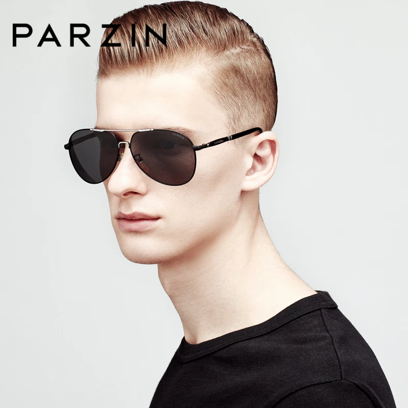 

PARZIN Cool Pilot Sunglasses For Men Polarizing Glasses For Driving Alloy Frame Mens Sun Glasses Brand Designer Eyewear 2018
