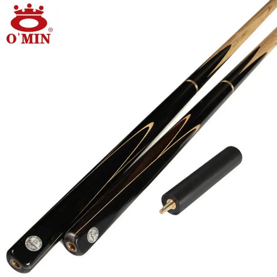 

O'Min 3 /4 Snooker Cues 9.8mm Tip Model Enlighten With Extension Black 8 Professional High Quality Billiard Stick Kit China