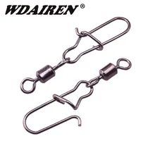 20 adet paslanmaz çelik balıkçılık bağlayıcı Pin rulman fırdöndü yapış pimleri olta takımı boyutu 6 #8 #10 #12 # aksesuarları WD-369