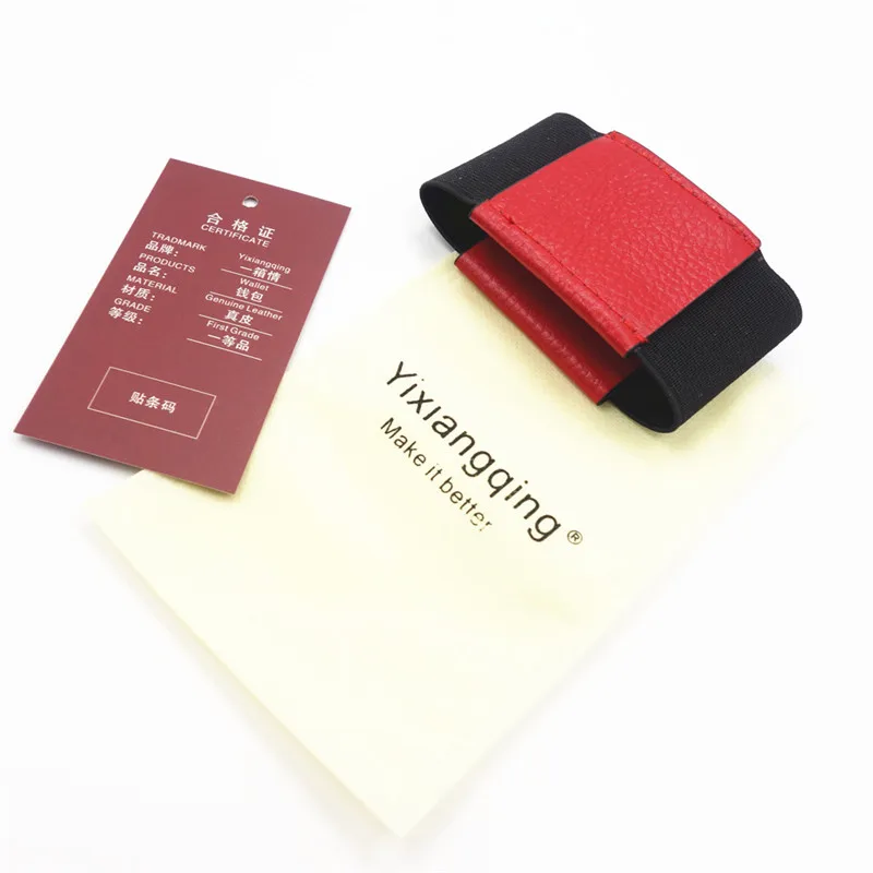 Минималистичный тонкий кожаный кошелек с эластичным передним карманом держатель для карт s и наличные Визитницы кошелек волшебный Чехол для карт