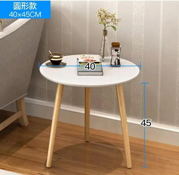 Eco-friendly Round Wooded Coffee Table Living room tea tables end table Bed small side table