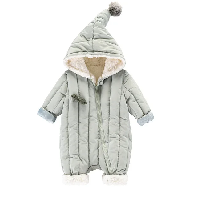 Новые детские комбинезоны, зимняя плотная теплая одежда для маленьких мальчиков, одежда с длинными рукавами для малышей, комбинезон для