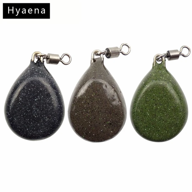 Best Price Hyaena 56g 3pcs Carp Fishing Flat Pear Leads Dark Camo Black Brown Green Muddy Smooth Casting Pear Lead Weights With Swivel Best Price Hyaena 56g 3pcs Carp Fishing Flat Pear Leads Dark Camo Black Brown Green Muddy Smooth Casting Pear Lead Weights With Swivel