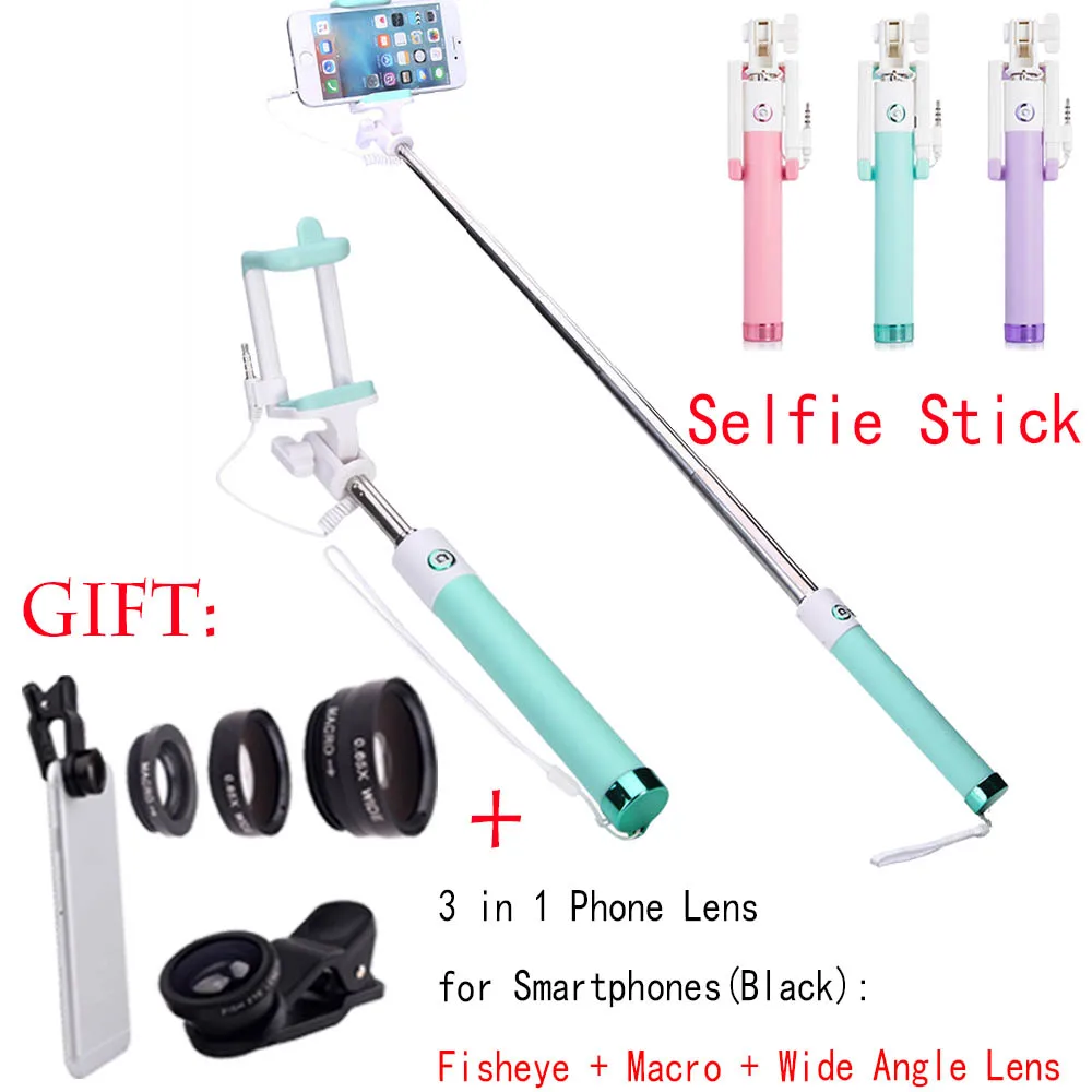 SKF18 Gen.2 Wired Handheld Selfie Stick Monopod + Fisheye Macro Wide Angle Phone Lens for OnePlus LG G Stylo LS770 / G4 Stylus
SKF18 Gen.2 Wired Handheld Selfie Stick Monopod + Fisheye Macro Wide Angle Phone Lens for OnePlus LG G Stylo LS770 / G4 Stylus
