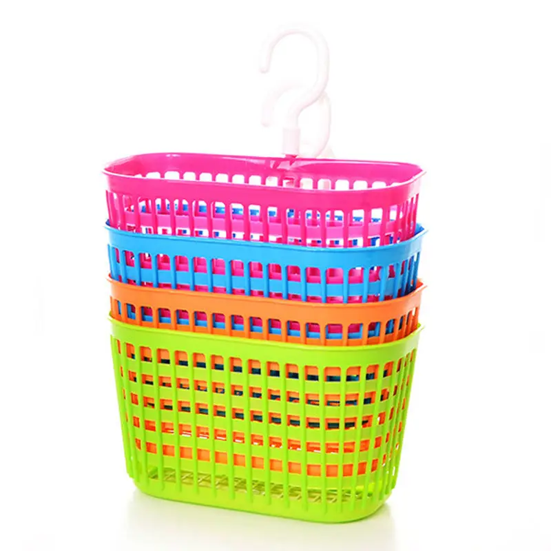 FHEAL Portable Plastic Hanging Storage Basket With Hook Bathroom Toiletries Organizer Holder Cosmetic Sundries Storage Bag (13)
