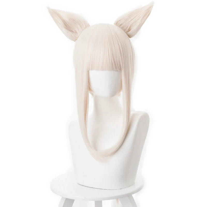 Game Arknights Cosplay Wigs Platinum Cosplay Wig Heat Resistant Synthetic Wig Hair Halloween Party Anime Cosplay Wig