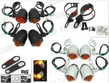 

Motorcycle Front + Rear Turn Signal Light Kit For Honda Shadow Spirit Sabre Aero ACE Steed VLX 400 600 1100 DLX VTX1300 1800