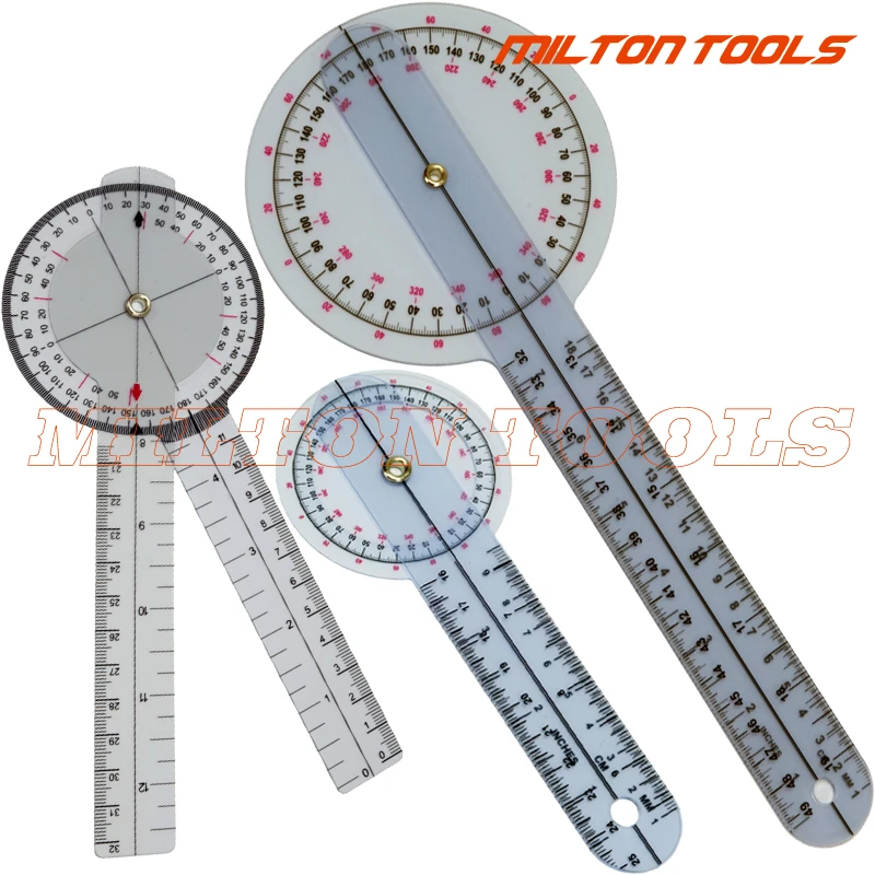 Varadyle 3-Piece Goniometer 6/8/12 Inch Occupational Therapy Protractor Tool Measuring Angle Ruler 360 Degree Universal Varadyle 3-Piece Goniometer 6/8/12 Inch Occupational Therapy Protractor Tool Measuring Angle Ruler 360 Degree Universal