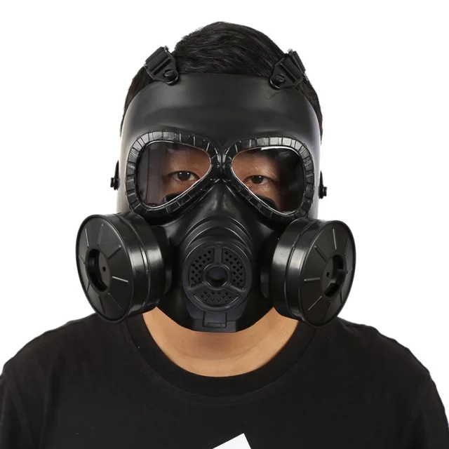 usa shipping m04 gas mask equipped with helmet double fan double