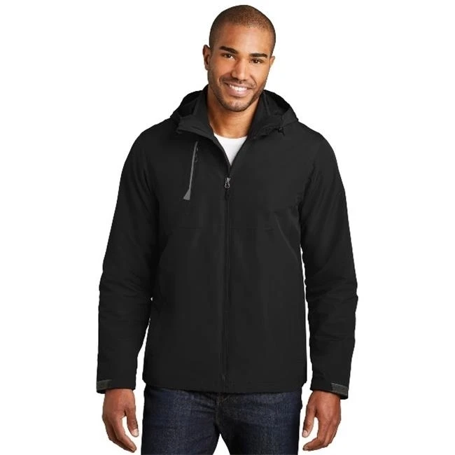 Port Authority J338 Mens Merge 3 in 1 Jacket Deep Black - 3XL