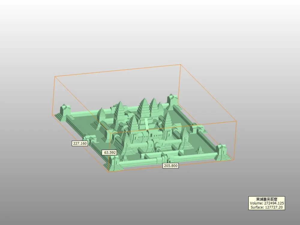Модель 3D STL для фрезерного станка с ЧПУ Камбоджийская модель Angkor ват файл 4 19 м|stl