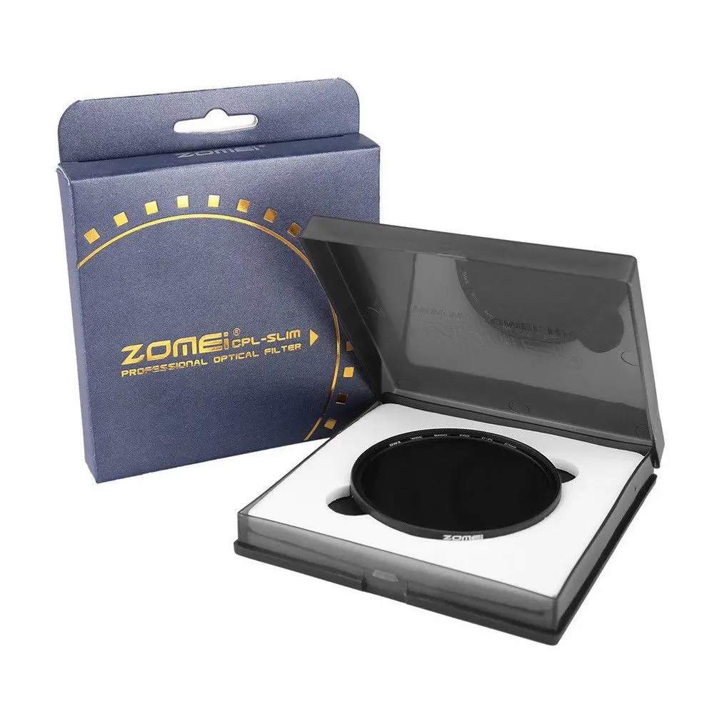 Zomei Тонкий HD CPL фильтр стекло 49 мм 52 55 58 62 67 72 77 82 Циркулярный поляризатор для