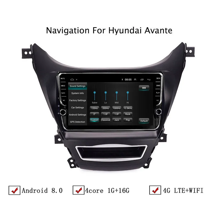 9 &quotAndroid 8 1 автомобильный gps навигатор для hyundai Elantra/Avante 2012 2014 Автомагнитола стерео