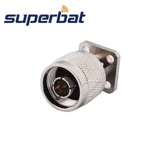 Superbat 10 шт. РЧ Разъем N 4 отверстия разъём для настенного крепления мужской с припоем терминал