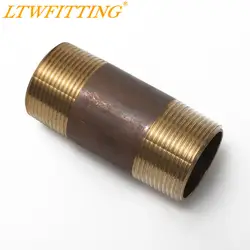 LTWFITTING Латунная Труба 2 "длинные соски фитинг 1-1/4" Мужской NPT Воздух Вода