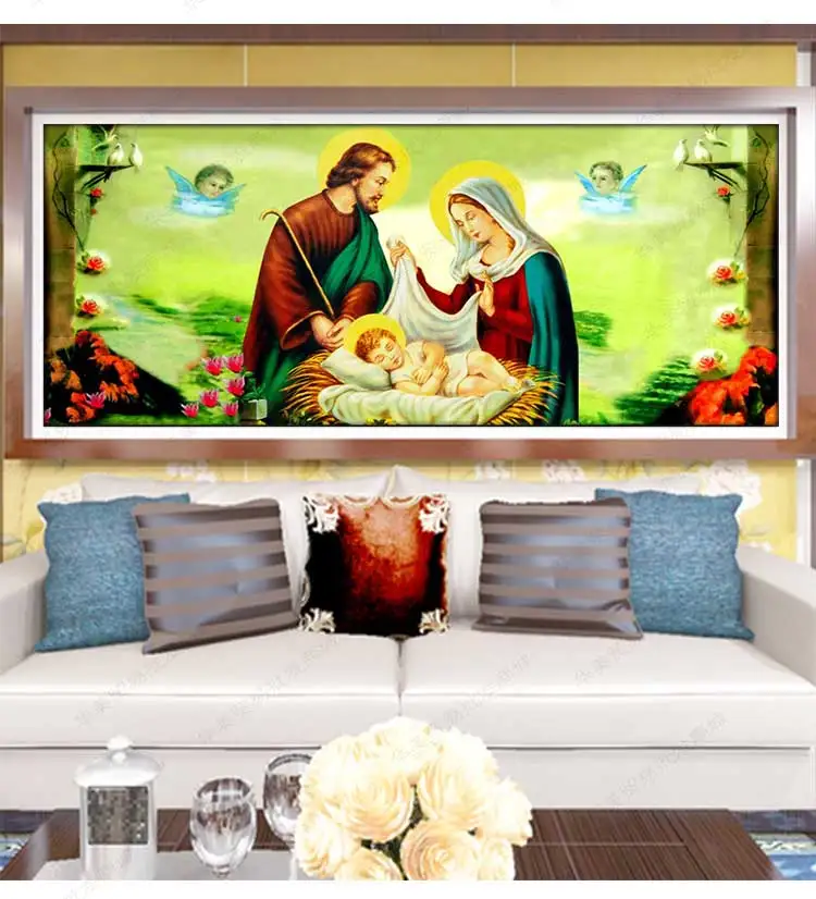 

Full Rhinestone Embroidery Crafts religion Diy 5D Diamond Painting 2019 3D Cross Stitch Kit Home Decor Wall stickers