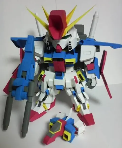 Gundam SD ZZ 3D бумажная модель сделай сам