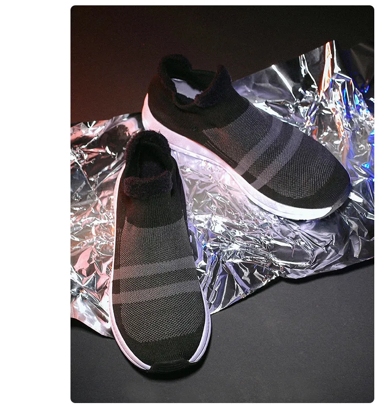 Модные повседневные мужские ботинки удобные воздухопроницаемые Мокасины без застежек, увеличивающие рост кроссовки Flyknit для Для мужчин с высоким берцем обувь 45 лоферы