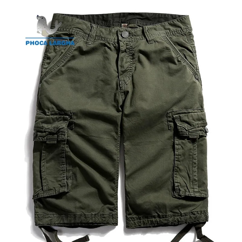 Летние мужские товары Шорты повседневные однотонные большие карманы тонкие модные бермуды Стиль Летний стиль брендовая одежда