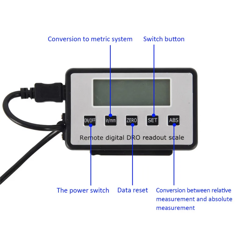 Readout Digital Linear Scale Remote External Display Ruler Machine Tools Vertical Size With LED Double Magnet Precision Level (7)
