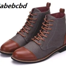 Babebcbd/Модная Мужская удобная обувь с перфорацией типа «броги» мужские повседневные сапоги больших размеров 48, мужская обувь Демисезонные ботильоны