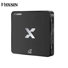 Caixa de tv vhxsin modelo x 4 k, caixa de tv smart android 8.1 rockchip3229 2 gb 16 gb 5g wi-fi
