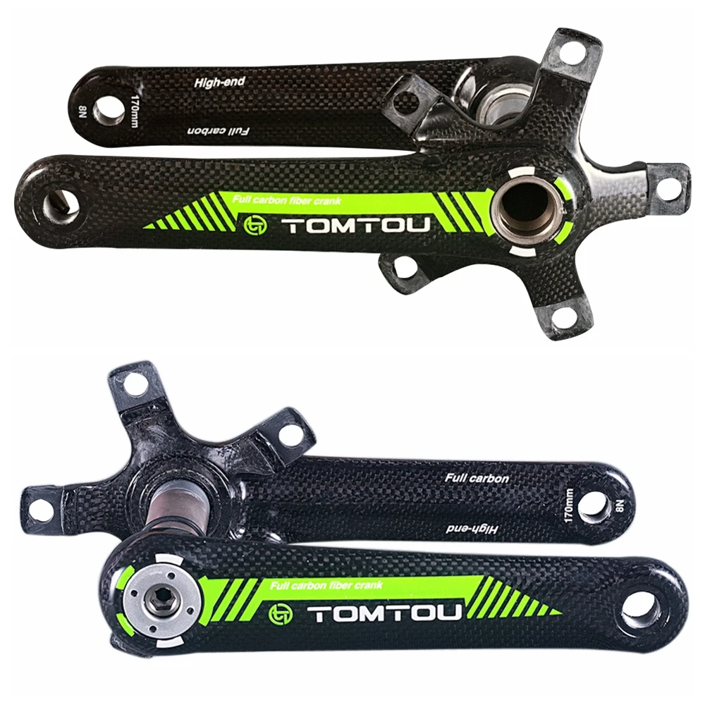 Из карбонового волокна от tomtou велосипед Crank дорожный Crankset 5 коготь BCD 110/130 мм длина