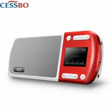 S168 портативный заряжаемый аккумулятор мини FM радио большой Экран MP3 плеер Динамик открытый сабвуфер мини радио FM Поддержка TF карты