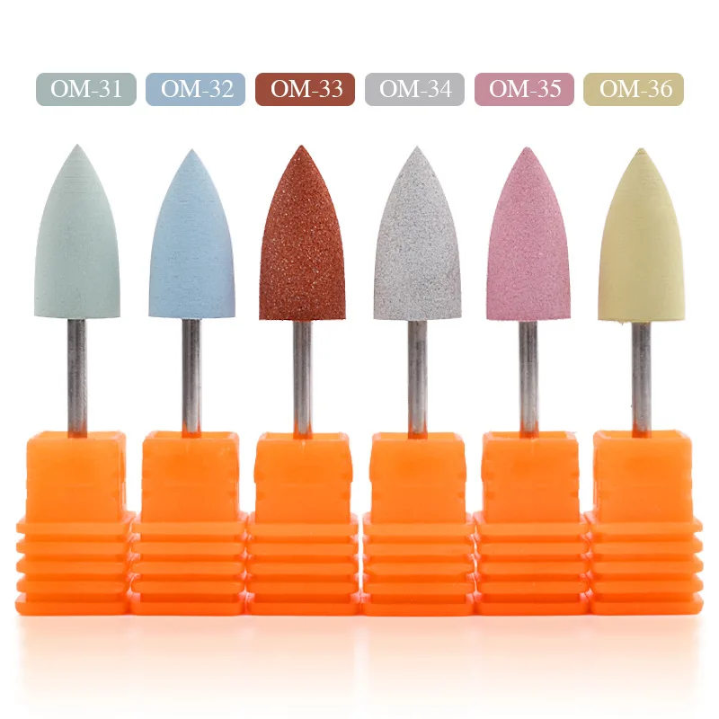 

New 1 Pcs Silicone Nail Drill Bits Cutter For Smoothing and Polishing Manicure Accessories For Nail Electric Drill Machine Tools