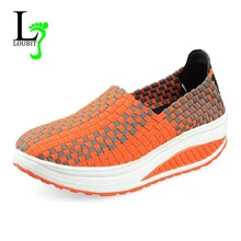 Женская обувь; коллекция года; летние дышащие повседневные туфли ручной работы; модные удобные женские тканые туфли высокого качества