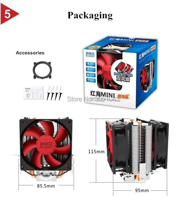 PcCooler, двойной вентилятор, кулер для процессора, вентилятор pure cooper, 2 тепловые трубки, бесшумный охлаждающий вентилятор Для LGA775 1151 1155 1556 FM2+ FM2 FM1 AM3