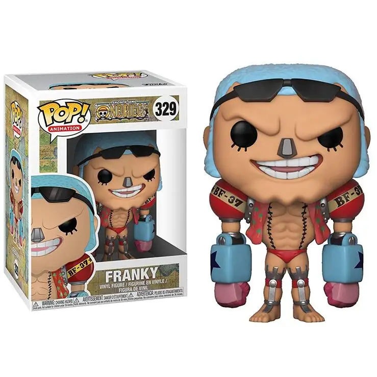 Funko Pop Одна деталь Коллекционная модель игрушечная обезьянка D. Луффи, нами Фрэнки фигурка из ПВХ, Детские кубики, игрушки для мальчиков - Цвет: Box