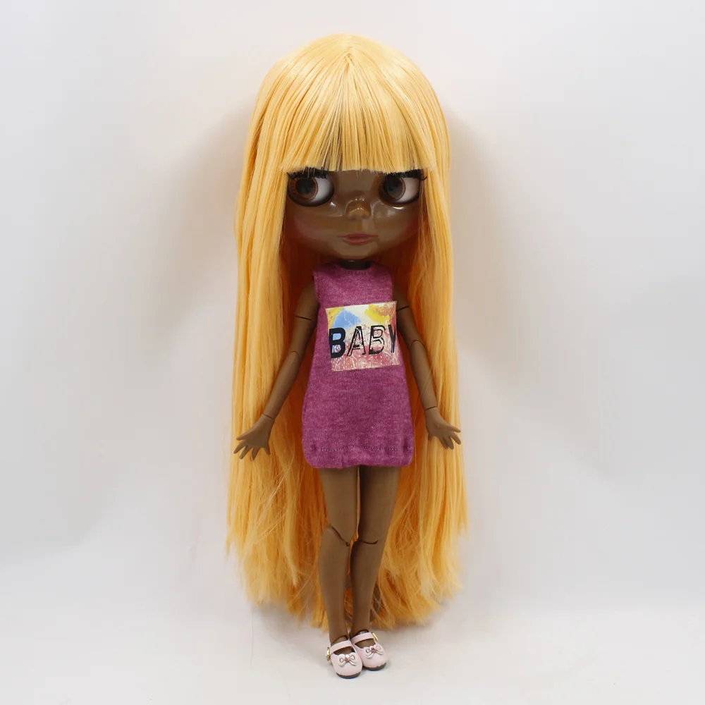 Фабрика Dream fairy blyth кукла супер черная кожа тон темная кожа оранжевый мода прямые волосы соединение тело 280BL0559