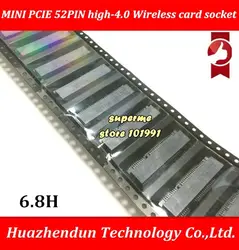 20 шт./лот новый оригинальный 52PIN 6,8 H Mini PCI-E слота PCIE разъем для ноутбука Беспроводной сетевой карты