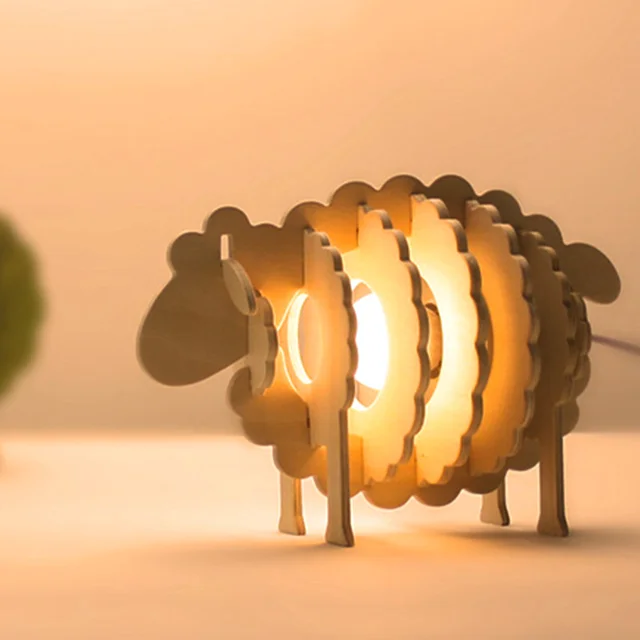 Eg Cute Adorable Bleating Sheep Lamp Base Diy Handmade Wooden Reading Table Lamp For Sale Lamp Bar Lamp End Tablelamp Table Lamp Aliexpress