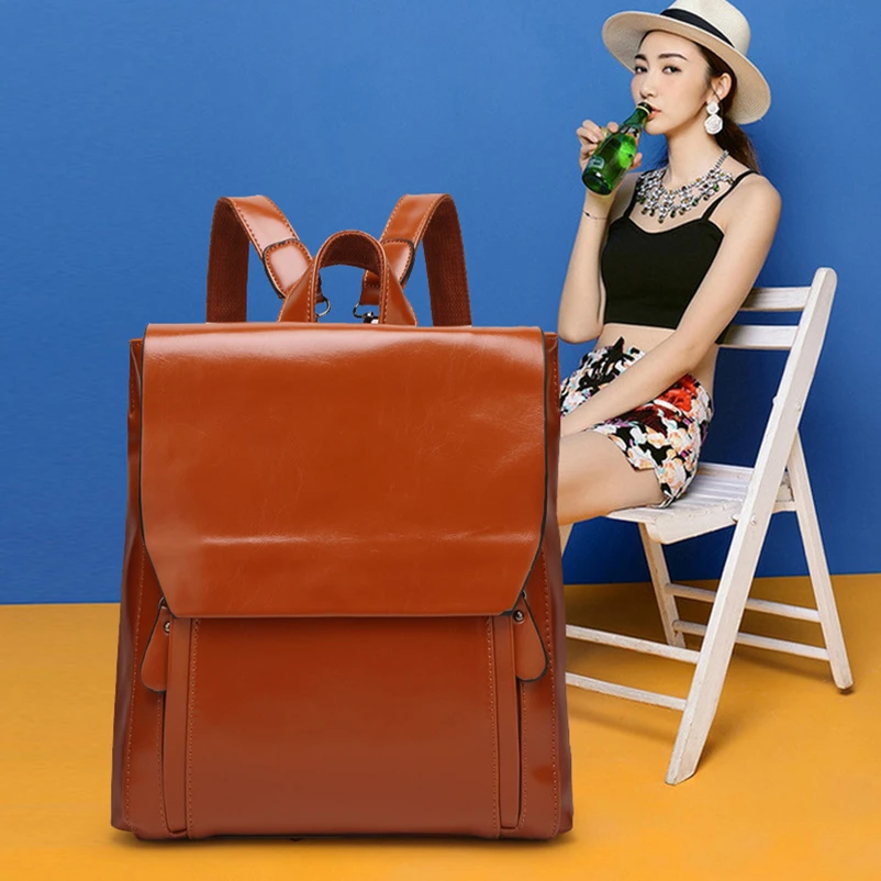 Nevenka Leather  Shoulder Bag Women Solid Backpack Purse Female Cute Daypack Girls School Bag for Women 201915
