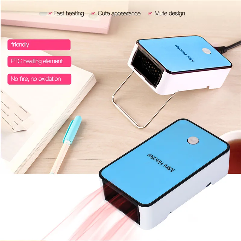 

Mini Portable Fan Heater Handy Electric Air Warmer Heating Winter Keep Warm Desktop Fan Energy Saving Warming Machine For Indoor
