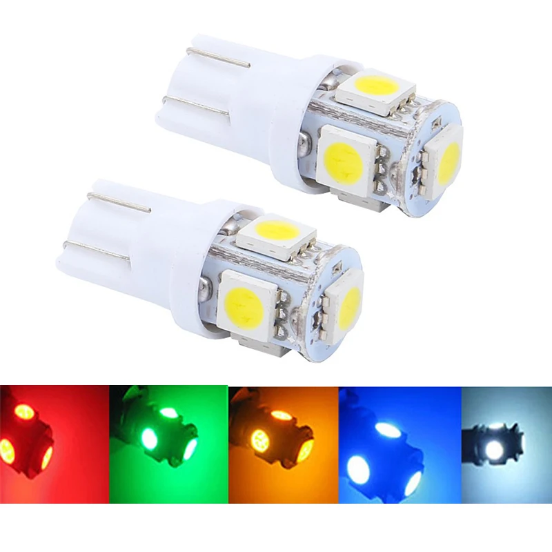 500X T10 194 168 W5W 12 В 5050 5 SMD светильник 5SMD свет габарисветильник огни лампы для чтения