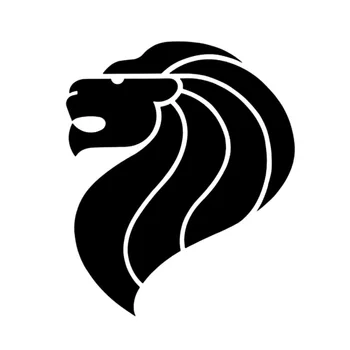 

9.3cm*11.2cm Lion Head Animal Stickers Car Accessories Vinyl Decals Black/Silver S3-5182