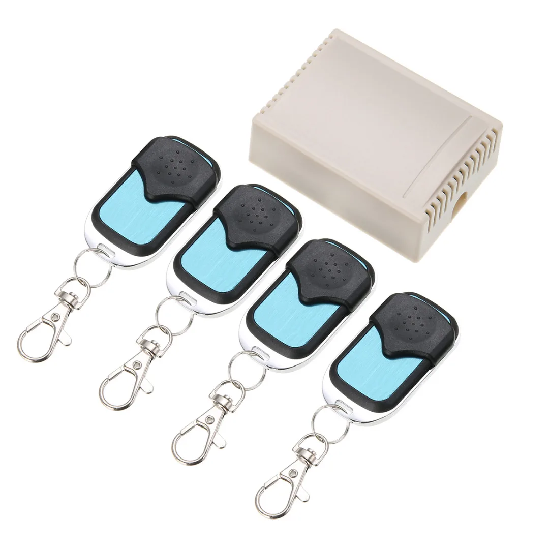 Mayitr 4pcs HCS301 433MHz Rolling Code Remote Control + DC 12V 10A Wireless Relay Receiver